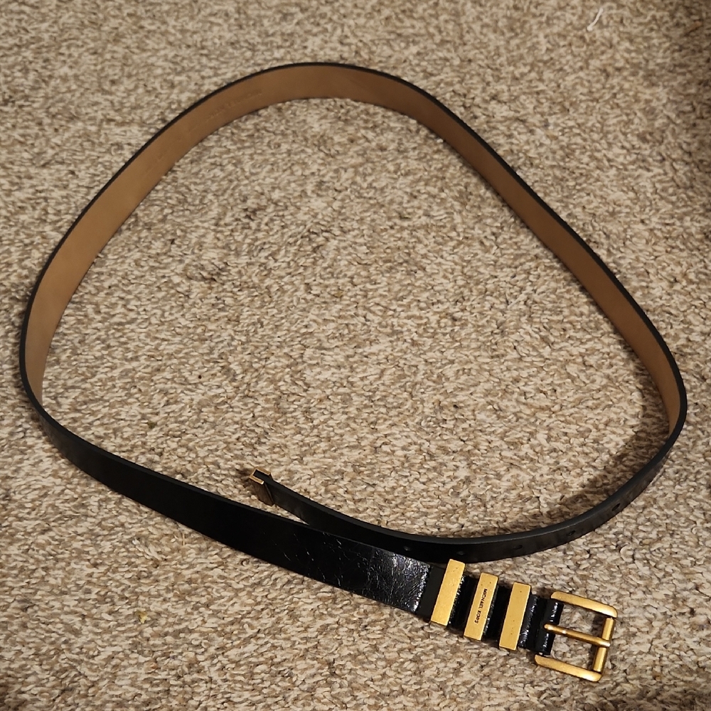 Michael Kors Black Leather Belt